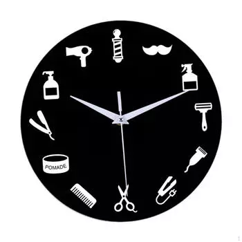 Настенные часы для инструментов с элегантным акриловым дизайном для домашнего и офисного декора чёрный