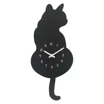 Настенные часы Fujiboeki Ширина x Глубина x Высота 40 см Черный маятник Kuroneko 27310 17,2 4,5
