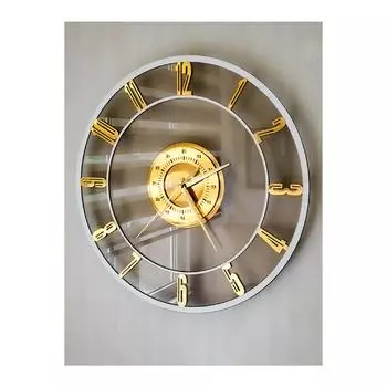 Настенные часы из настоящего стекла 40 см Elegance Natural