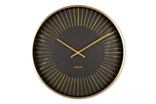 Настенные часы Karlsson Gold Line черные 40 см - (KA5917BK) -