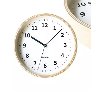 Настенные часы KATOMOKU из фанеры 13 Natural Wall Clock Continuous Second Arrow km-84NA 202 мм (Радиочасы)