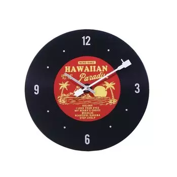 Настенные часы Keystone Glass Red Hawaiian Records CL056302 красный