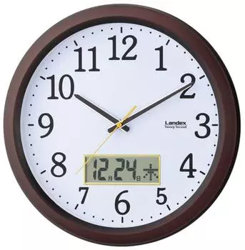 Настенные часы Landex с аналоговой непрерывной секундной стрелкой, цвет темно-коричневый YW9142DBR 32,5 см