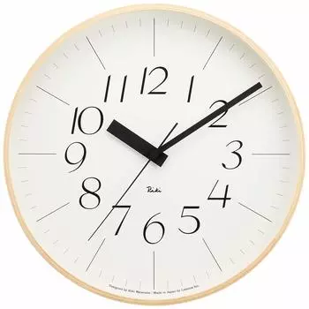 Настенные часы Lemnos Аналоговые Радиочасы Дерево натурального цвета Riki Clock RIKI CLOCK RC Lemnos Бежевый WR08-26 Диаметр 30,5 см