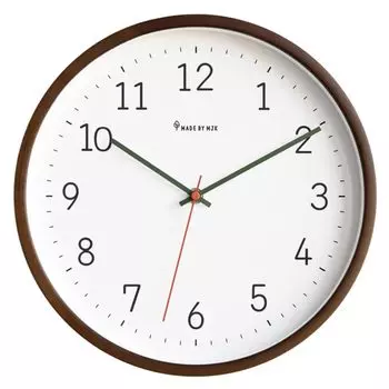 Настенные часы Mermbe, стильные модные круглые деревянные тихие настенные часы, тихие подметающие настольные металлические ручные стеклянные зеркала для гостиной и спальни, настенные часы 10 дюймов