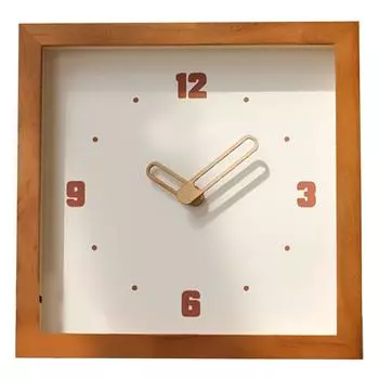 Настенные часы на батарейках модные квадратные минималистичные деревянные часы бесшумные современные часы Dark Wood
