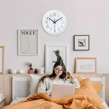 Настенные часы на батарейках настенные часыпростые точные часы без пробивкицифровые настенные часы для детской комнаты настенный декор белый