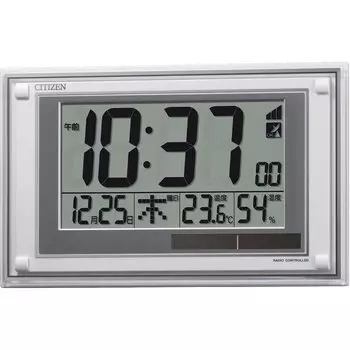 Настенные часы RHYTHM Citizen, настольные часы, радиоуправляемые цифровые часы, вспомогательное питание от солнечной батареи, продукт, соответствующий закону о закупках, белый цвет CITIZEN xx белый