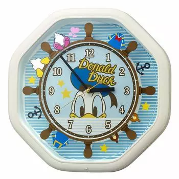Настенные часы RHYTHM Disney Donald Duck, часы Karakuri с 4 песнями Disney, белые 4MH441MC03 37x37x9,3 см белый
