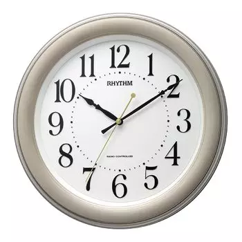 Настенные часы RHYTHM с радио, тихие, с непрерывной секундной стрелкой, золотые, 8MY563SR18 31,4x4,8 см золотой