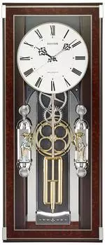 Настенные часы RHYTHM с радиоуправлением, часы Karakuri с мелодией Sophia Reprimo Brown 4MN535SR23 55,1x23,4x9,4 см коричневый