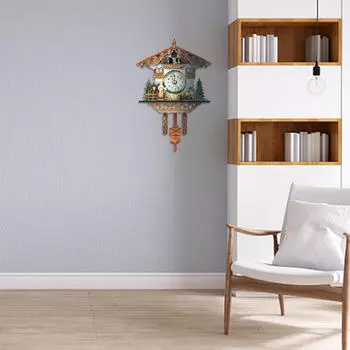 Настенные часы с кукушкой, деревянные креативные