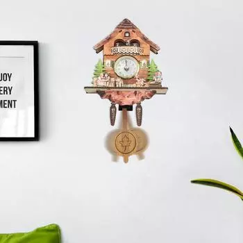 Настенные часы с кукушкой и птицей Gugu, время просмотра, настенные часы для гостиной, товары для украшения дома One Size коричневый