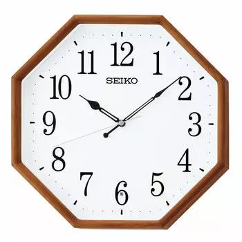 Настенные часы Seiko Clock, натуральное радио, коричневое дерево, 320 x 320 мм x 52 мм KX263B