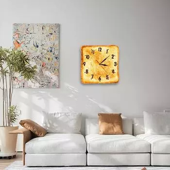 Настенные часы Silent Bread Battery Worked Wall Clock Wall Decoration Modern Kitchen Living Decor Home Decor For Living Room CZECH REPUBLIC