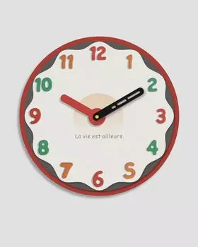 Настенные часы стильные детские ЧПУ резка акрила яркая цветовая комбинация экологически чистая панель круглые настенные часы украшение для маленькой комнаты