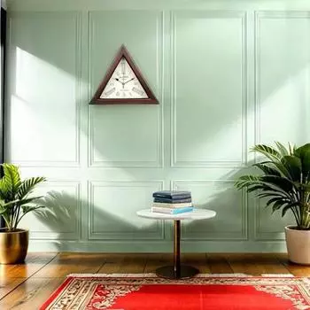 Настенные часы треугольной формы ручной работы 12 дюймов деревянные настенные часы в старинном стиле для дома и офиса студия украшение подарок