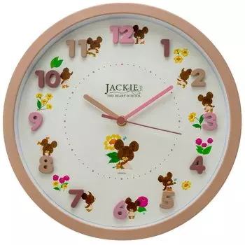 Настенные часы Tsujiseru Bear School диаметр 30 см бесшумные непрерывные секундные стрелки коричневые 9605001