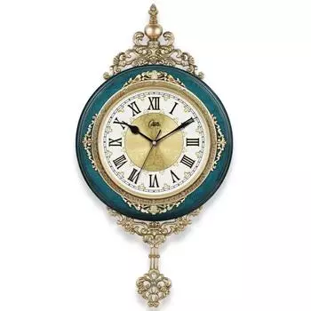 Настенные часы в европейском стиле в стиле ретро, часы для гостиной, немые маятниковые часы, элегантный вкус, семейный подарок, художественное украшение, Рим, роскошь G010