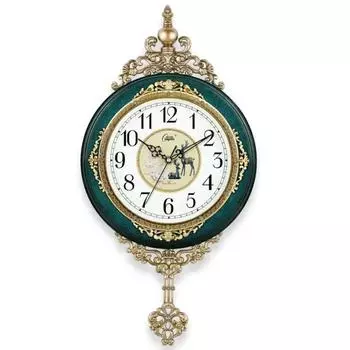 Настенные часы в европейском стиле в стиле ретро, часы для гостиной, немые маятниковые часы, элегантный вкус, семейный подарок, художественное украшение, Рим, роскошь G010