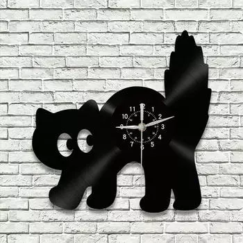Настенные часы в форме кошки, идеальный подарок, практичный и удобный домашний декор, подвесной для жизни