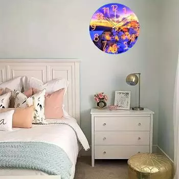 Настенные часы в классическом стиле, простые цифровые бесшумные нетикающие настенные часы для спальни, гостиной, отправки друзьям