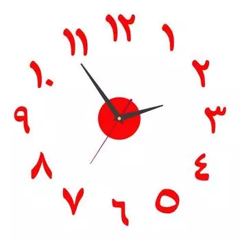 Настенные часы в скандинавском стиле с лазерной гравировкой, 3D цифровой дисплей, бесшумный механизм плавного хода, легкая установка, декор комнаты с часами красный