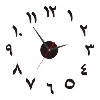 Настенные часы в скандинавском стиле с лазерной гравировкой, 3D цифровой дисплей, бесшумный механизм плавного хода, легкая установка, декор комнаты с часами чёрный