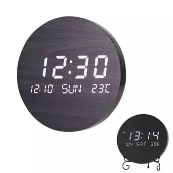 Настенные цифровые светодиодные подвесные дисплеи на большом интеллектуальном светильнике USB с длительной памятью для интерьера дома, часы, и стойки, время/дата/температура