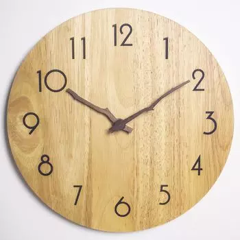 Настенные деревянные настенные настенные настенные непрерывные секундные натуральные без диаметра 30 см Potphie Clock, Clock, Hanging, Stylish, Clock, Quiet, Hand, Non-Radio Wave, Wood,
