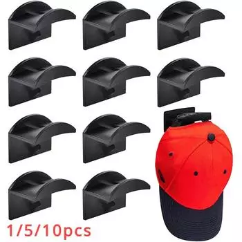 Настенные держатели для колпачков Крючки Крючок для шляп Настенная вешалка для пальто Крючки из нержавеющей стали Подвесная одежда Органайзер для обуви Хранение одежды Орехи Главная 1pcs чёрный