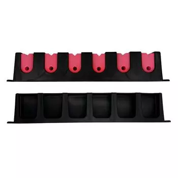 Настенные держатели для удочек, подставка для 6 удочек для гаража (красный)