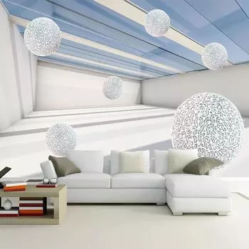Настенные фото обои 3D современные абстрактные космические стереоскопические круглые шары для гостиной ТВ фон обои украшения дома 200 cm(W) x 140 cm(H)