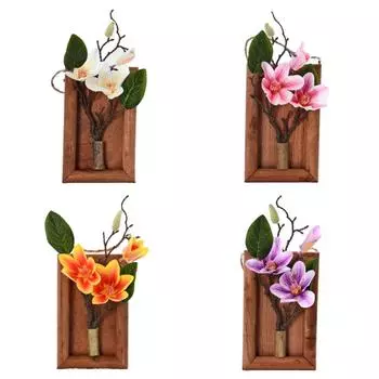 Настенные художественные цветы Поддельный цветок магнолии для свадьбы белый