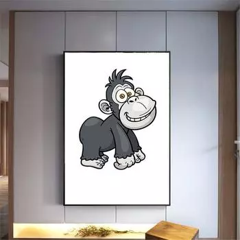 Настенные картины, холст, живопись, постеры и принты, современное искусство, скандинавский стиль, детские украшения, милое животное, жираф, домашний декор 21cm30cm NoFrame