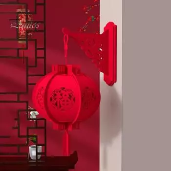 Настенные красные фонарики, китайский Новый год, подвесной фонарь своими руками, праздничные фонарики, приносящие удачу, для вечеринки в честь весеннего фестиваля, домашний декор D