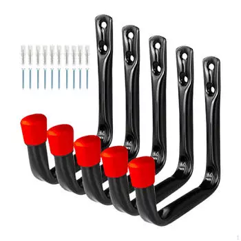 Настенные крючки для эффективного хранения в гараже красный