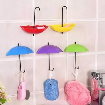 Настенные крючки для зонтов, вешалки для ключей и сумочек, простая установка, многоцветный универсальный 3D-клей 12pcs