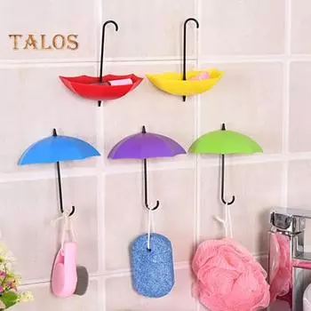 Настенные крючки для зонтов, вешалки для ключей и сумочек, простая установка, многоцветные универсальные 3D-клеящиеся декоративные подвесные крючки 12pcs