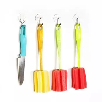 Настенные крючки, гладкое прилипание, не повреждающее стену, пластиковый белый, прочный, липкий, для кухни, ванной, вешалка, пластиковый клейкий крючок, крючки