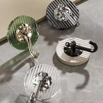 Настенные крючки Самоклеящиеся крючки Очень липкие Роскошный круглый дизайн Кухня Ванная комната