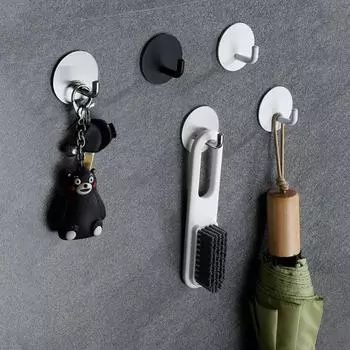Настенные крючки, самоклеящиеся настенные крючки из нержавеющей стали, держатель для полотенец, вешалка для ключей, вешалка для дома, ванной комнаты, кухни, крючок для хранения белый
