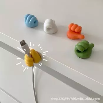 Настенные крючки в форме большого пальца. Самоклеящиеся настенные вешалки. Многофункциональный крючок для ключей. Держатель зажимов для кабеля наушников. One Size