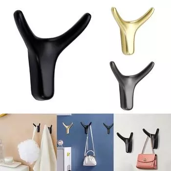 Настенные крючки, вешалки, настенные крючки для одежды, вешалки для одежды из бычьего рога, вешалка для одежды из цинкового сплава, кухонная ванная комната, организация серый