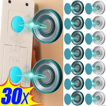 Настенные магнитные крючки Пульт дистанционного управления Сильный магнитный держатель Ключи Крючки для хранения с защитой от потери Наклейка на холодильник Домашний органайзер Крючок 2PCS(1 Pair)