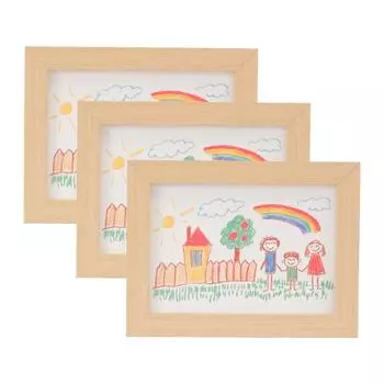 Настенные магнитные рамки для картин Визуальное окно Детский держатель для хранения рисунков Фоторамка для рисования 26.2*34.8*4cm чёрный