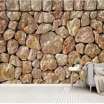 Настенные обои 3D стерео тисненые обои с имитацией камня Гостиная Спальня ТВ фон обои Наклейка на стену 3D 300cm (W) x 200cm (H)
