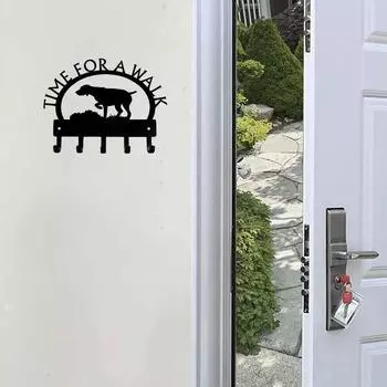 Настенные подвесные наклейки на стену: Настенное искусство на ключнице «Время для прогулки» добавит функционального очарования вашему пространству светло-серый