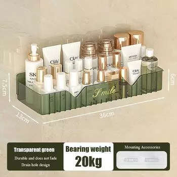 Настенные полки для ванной комнаты, легкая роскошная полка для хранения туалета, держатель для душа и шампуня, угловая полка без сверления, аксессуары для ванной комнаты