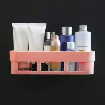 Настенные полки для ванны, легкая установка, полка для ванной комнаты большой емкости из полипропилена для дома белый